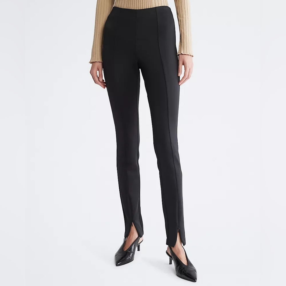 Calvin Klein Black Stretch Pull-on Pants